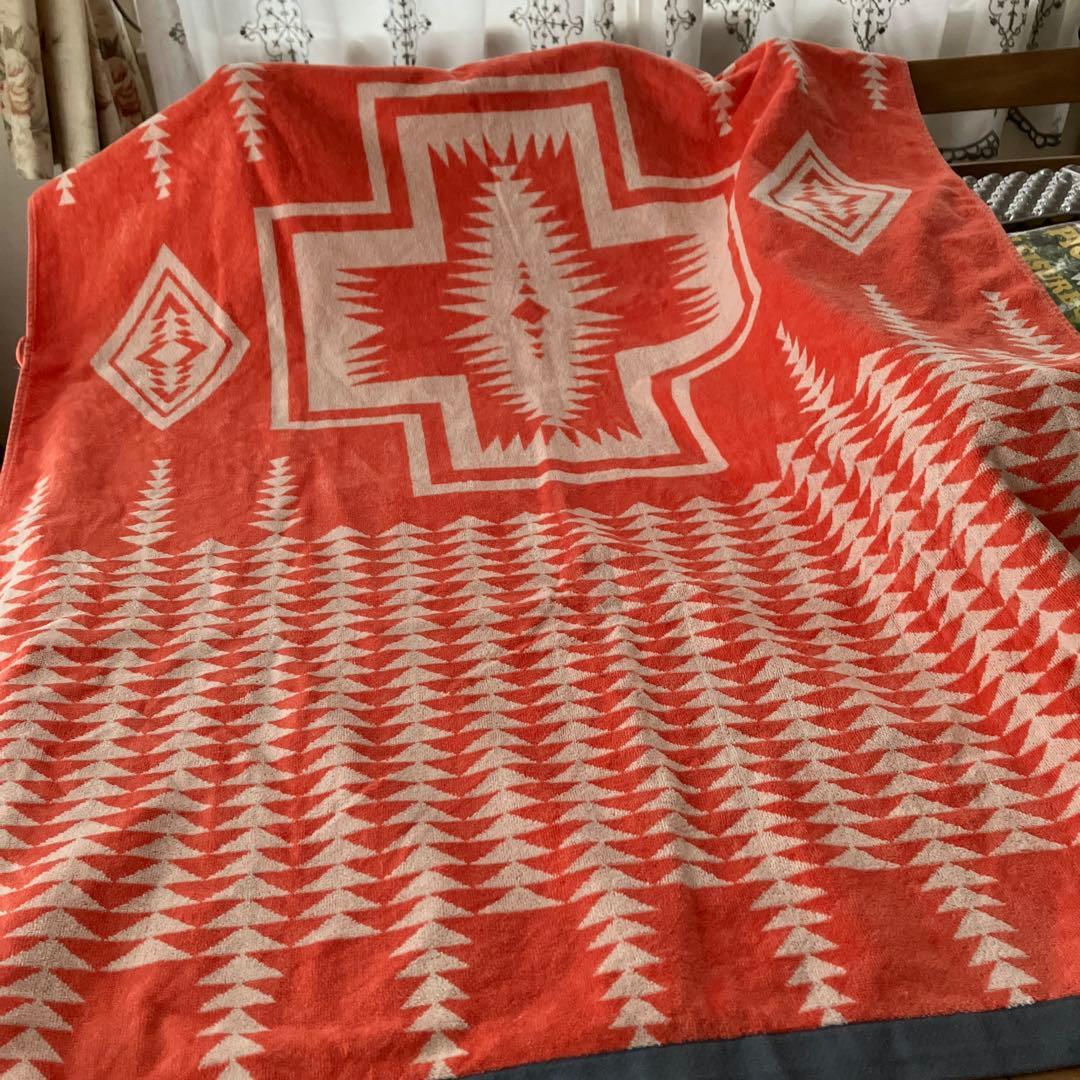 Pendleton コットン100%ブランケット オレンジ99×167cm