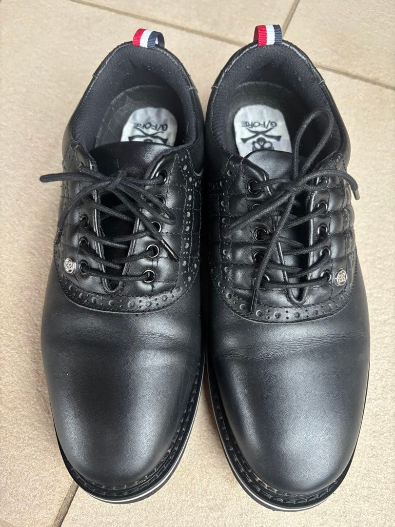 美品G/FOREメンズ牛革レザーガリバンダースパイクレス　ゴルフシューズ　箱あり