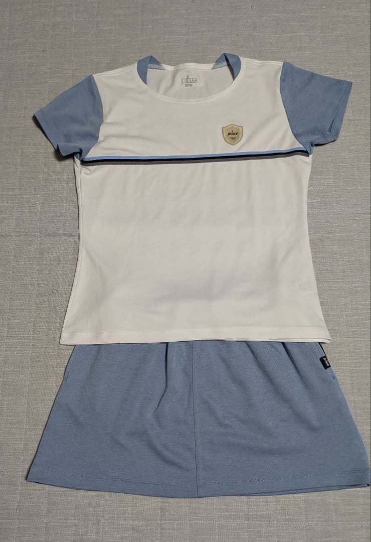 Prince テニスウェア ホワイト/ブルー LL