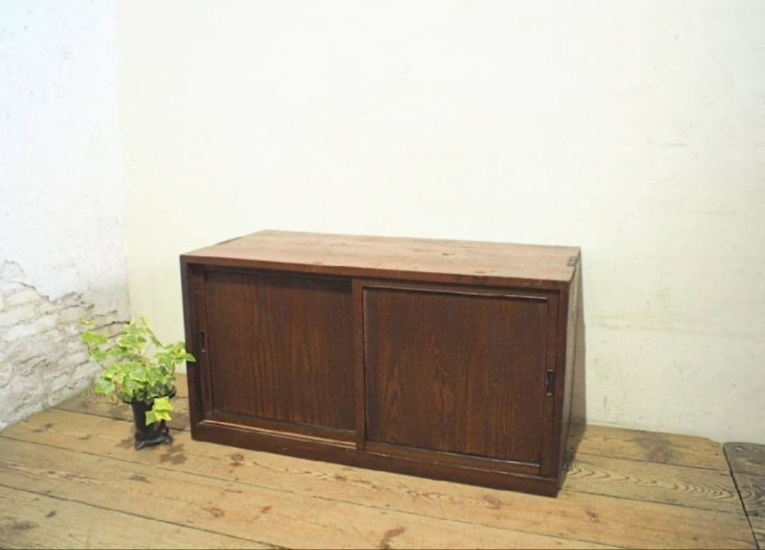 1079 アンティーク　収納棚　飾り棚　和箪笥　サイドボード　テレビ台　レトロ