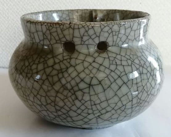大河内焼　ヒビ焼き風炉