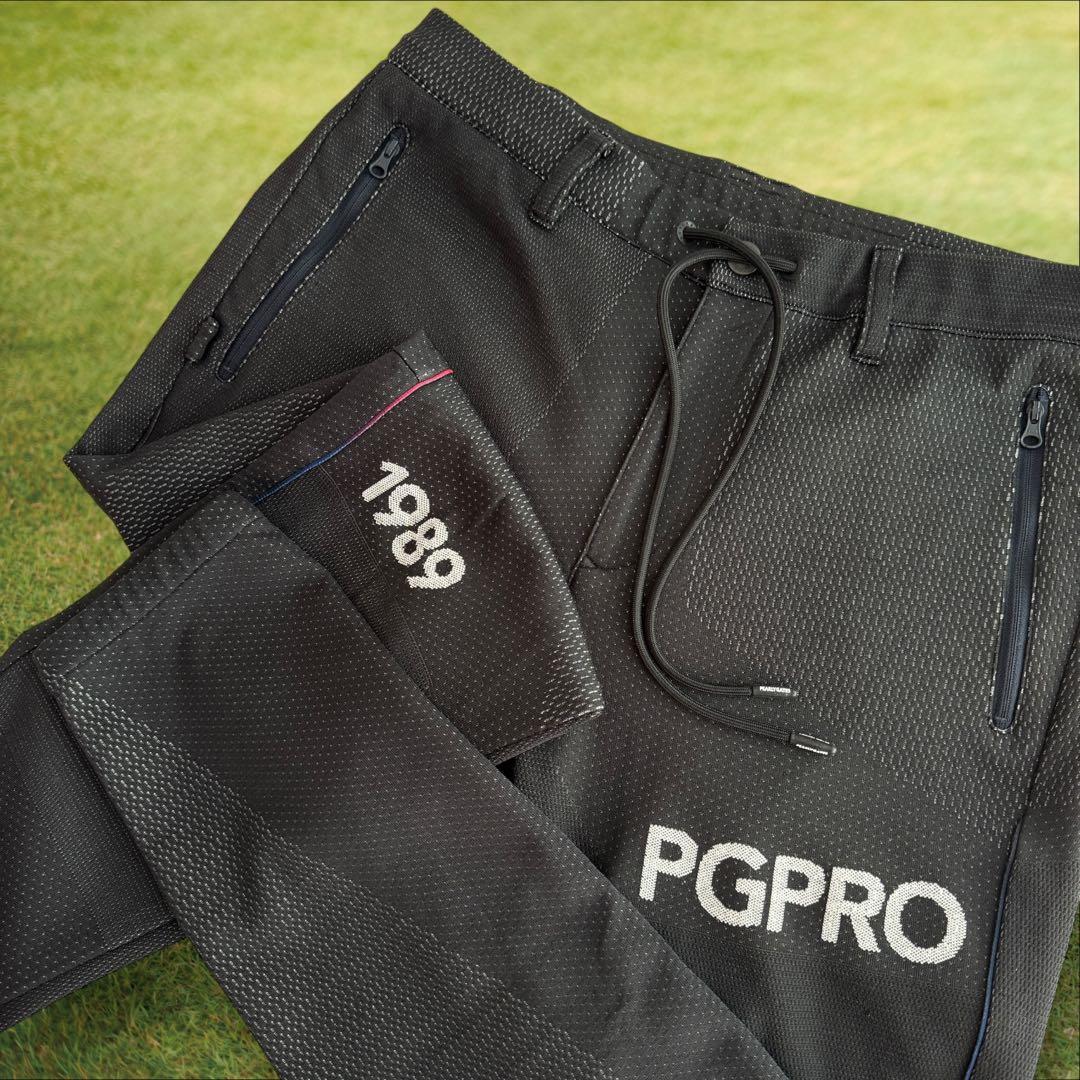 現行モデル　パーリーゲイツ　パンツ　L〜XL相当　ジャージ　ジョガー　黒　グレー