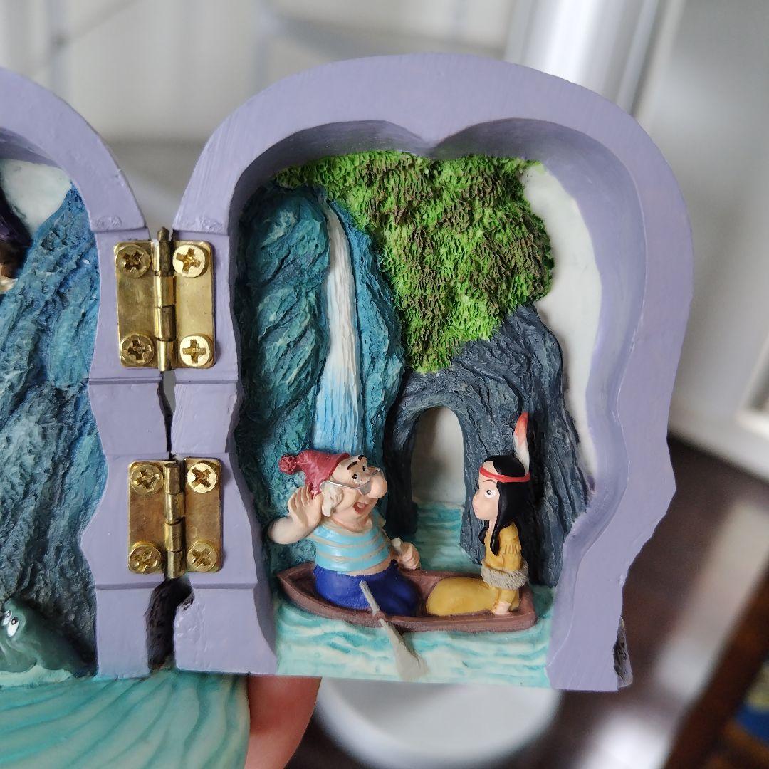 極美品！ディズニー NEVERLAND ピーターパンとフック船長　ドクロ置物