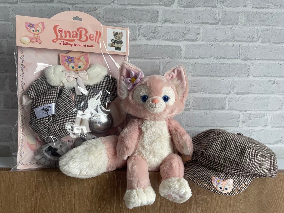 正規品 リーナベルSサイズぬいぐるみ キャスケット帽子 探偵服 香港ディズニー