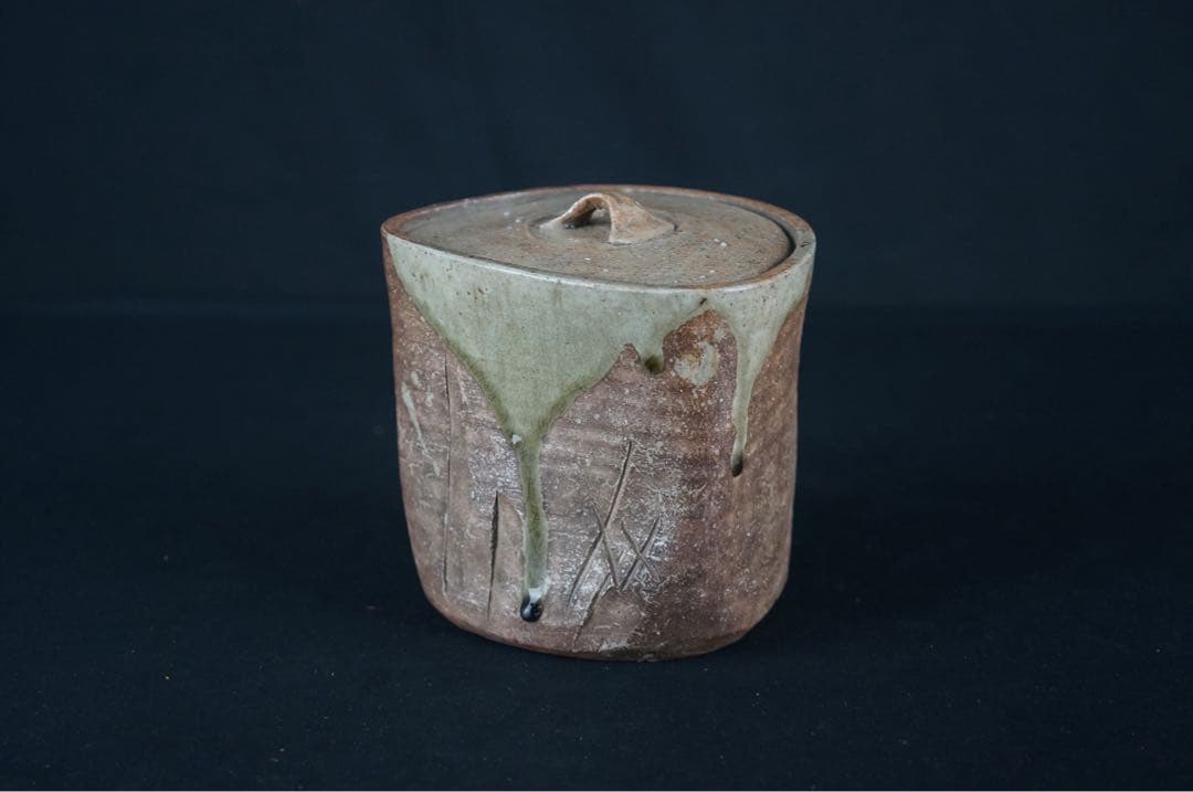 古伊賀 水指 共箱 桃山～江戸前期 時代物 古美術 茶道具 蓋物