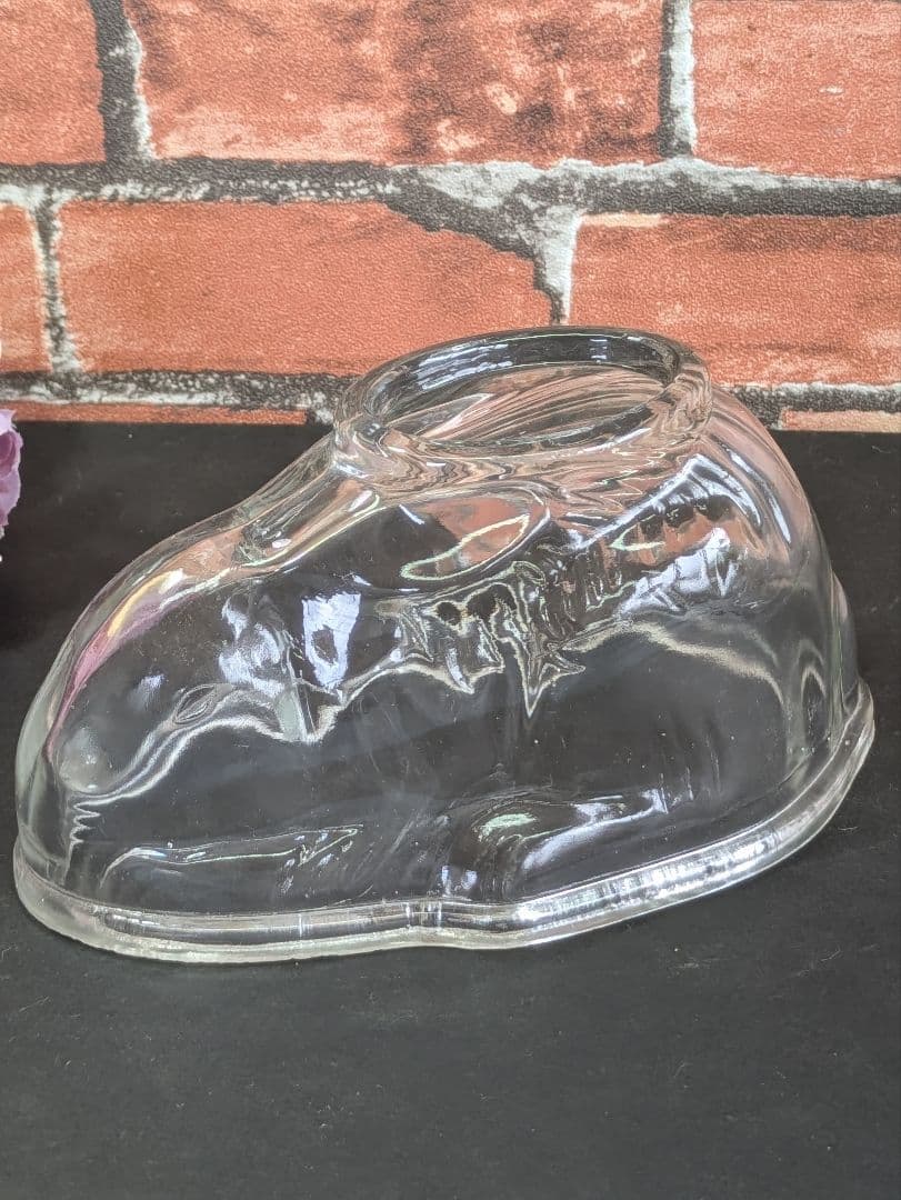 イギリス アンティーク ガラス製 ウサギゼリーモールド ３点セット