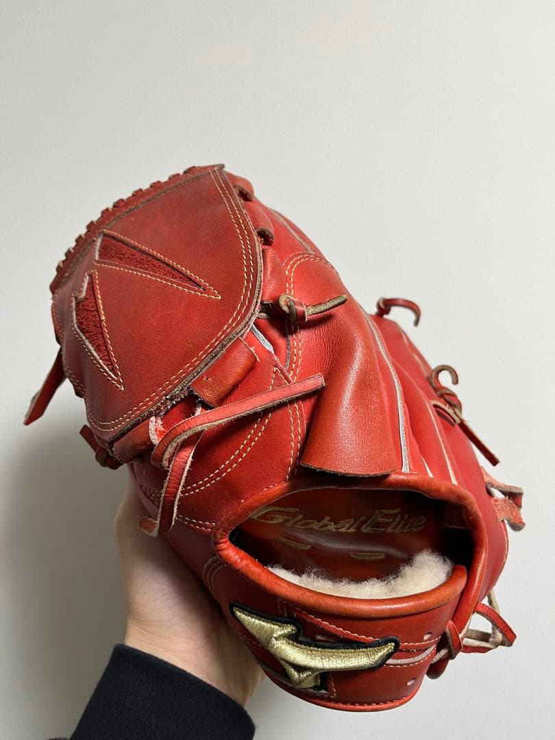 Mizuno グローバルエリート 赤 硬式グローブ