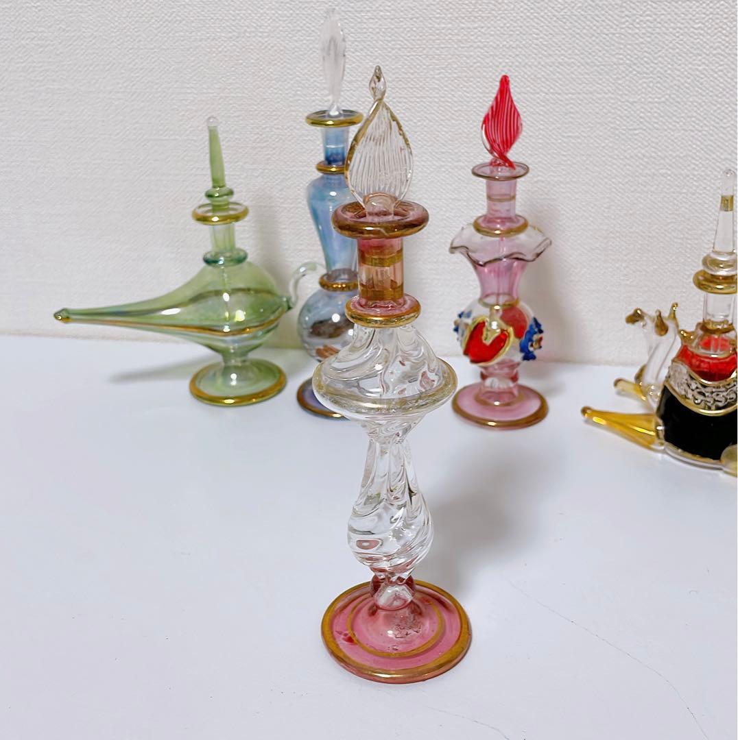 エジプト香水瓶　ガラス5点セット