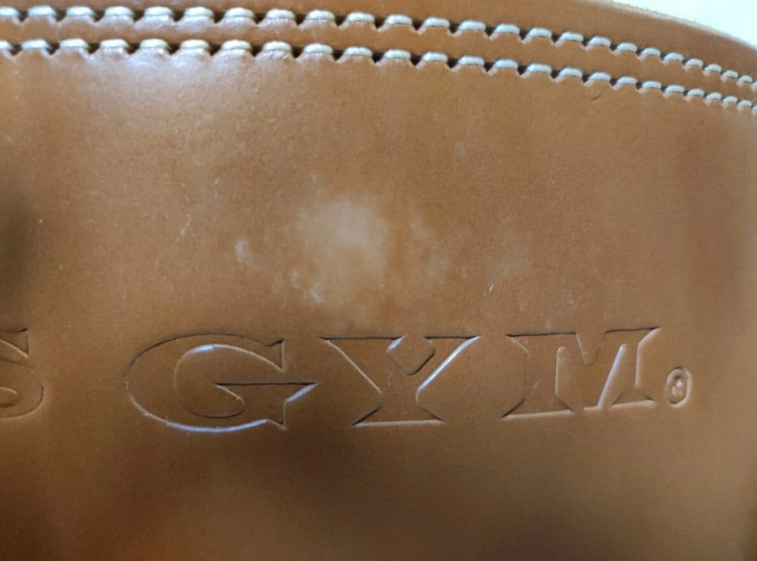 GOLD'S GYM ブラウンレザーパワーベルト