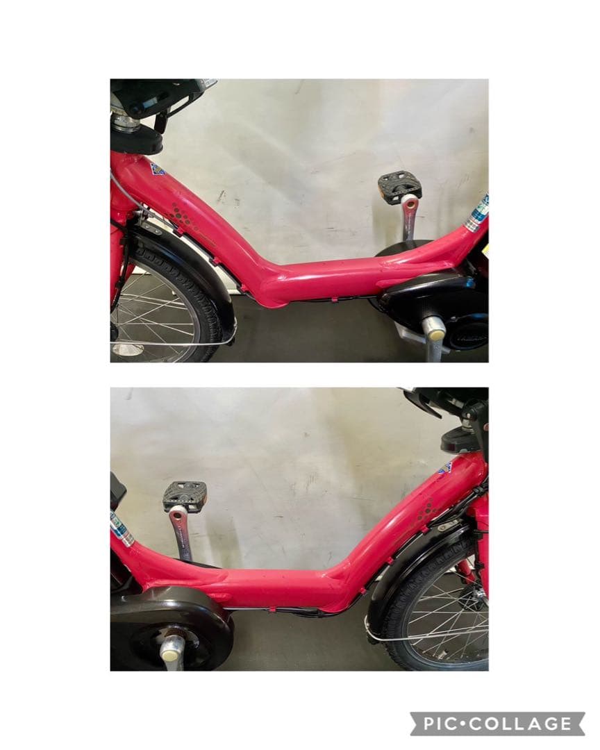 1年保証 ブリヂストン　20インチ　子供乗せ　3人乗り　桃色　電動アシスト自転車