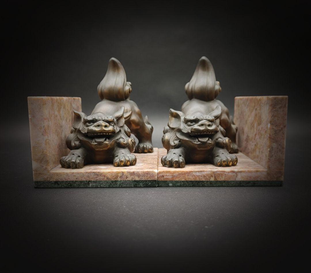 獅子 狛犬 本立て スタンド 文房具