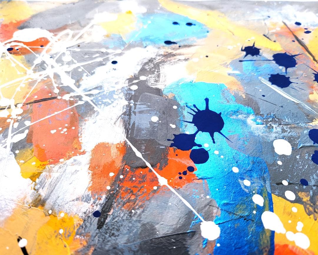 【専用】ランダムウォーク/ 抽象画 額縁セット 63×46㎝ モダンアート