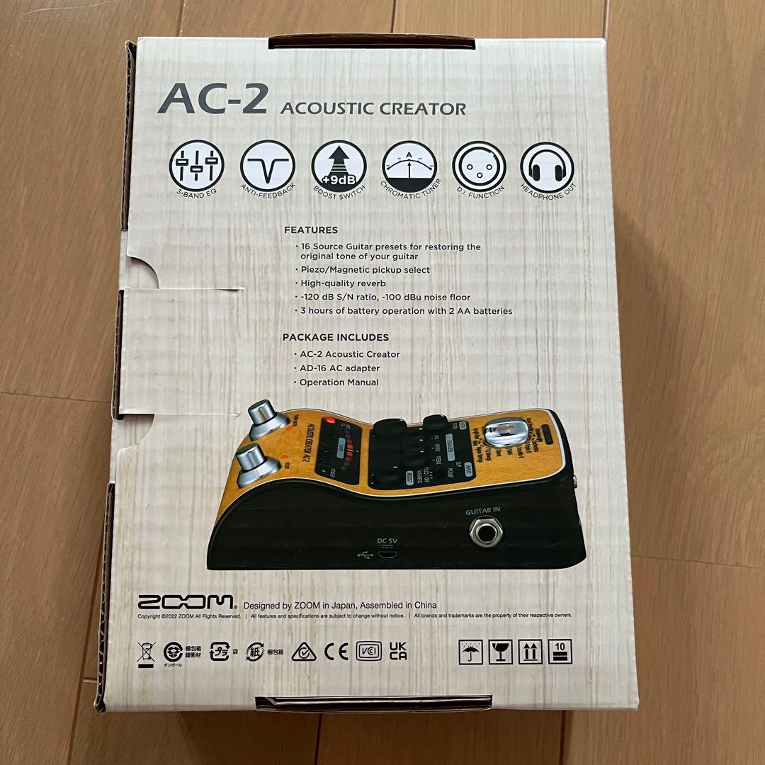 【ほぼ未使用品】ZOOM AC-2 アコースティックギター用 プリアンプ アコギ