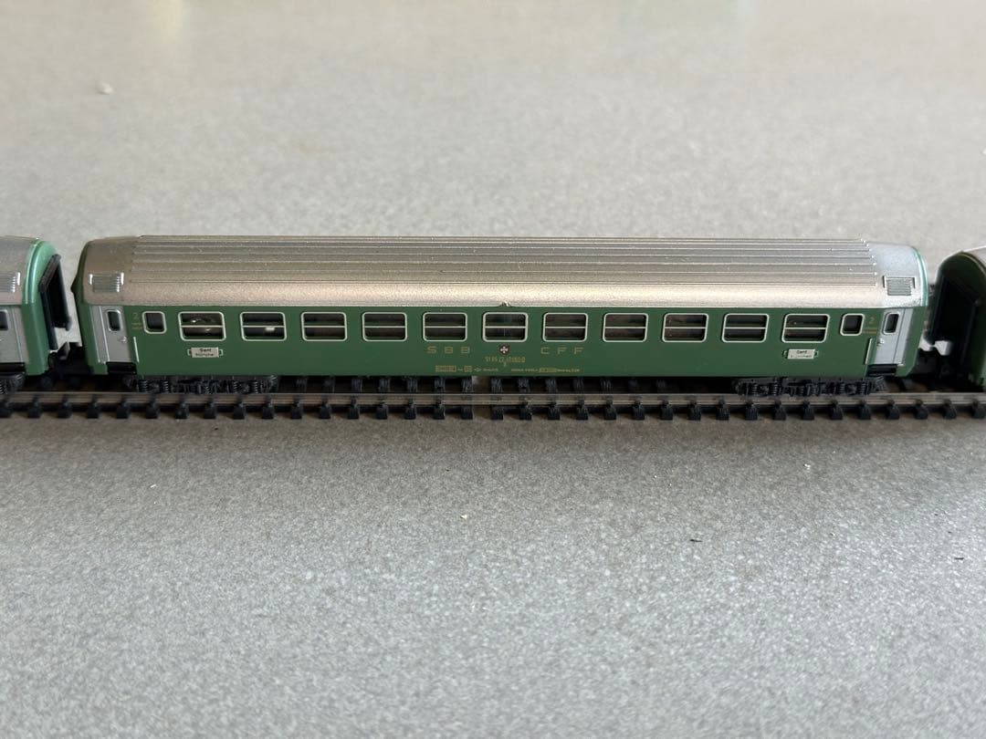 MINITRIX Nゲージ スイス急行客車と貨物車 5両セット