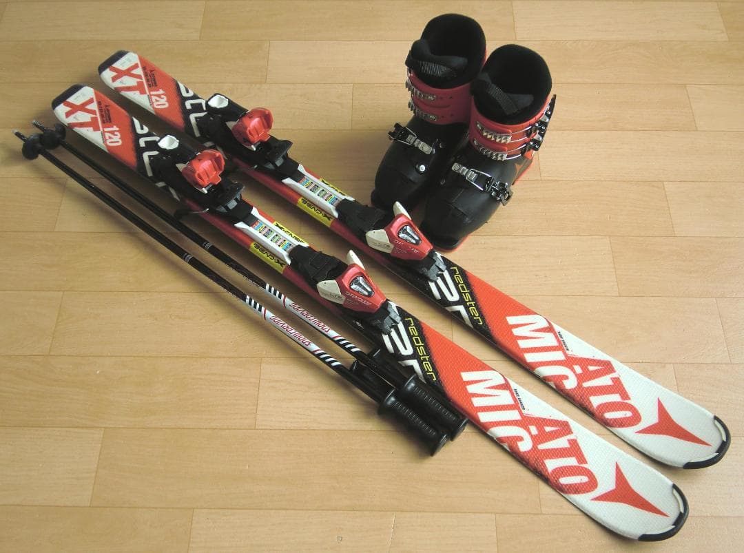 ■送料無料■アトミック■子供用スキーセット■板120靴22-22.5■WAX済■