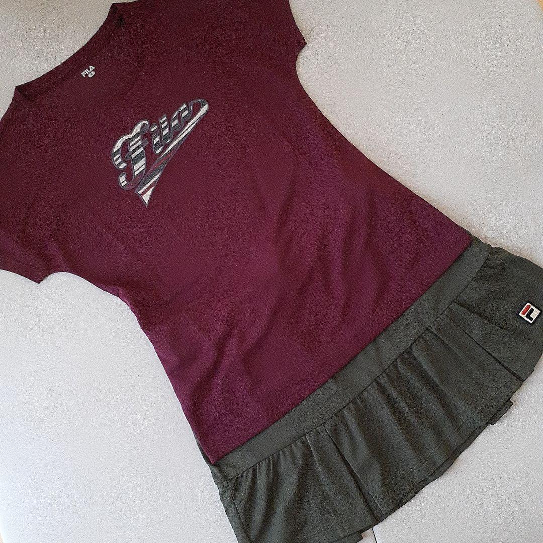 【美品】FILAレディーステニスウェア セットアップ Mサイズ