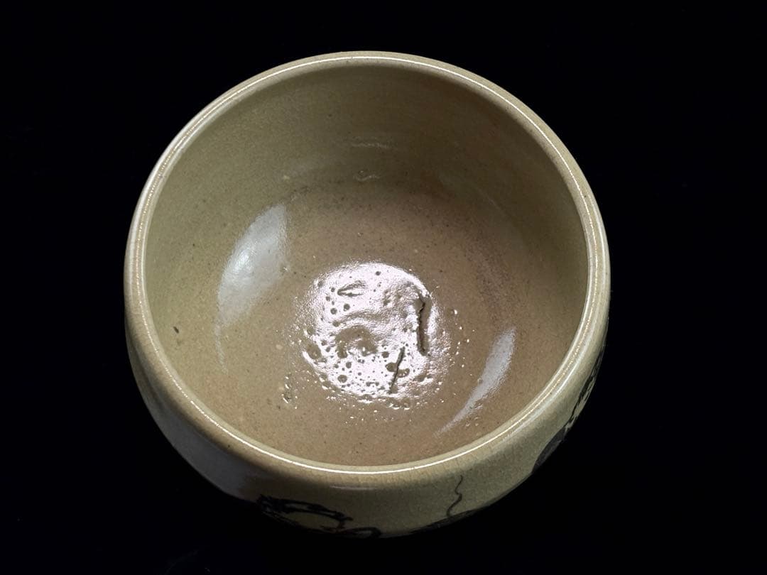 時代物 江戸名工 【青木木米】作 聾米銘 茶碗 時代窯傷あり R7112347