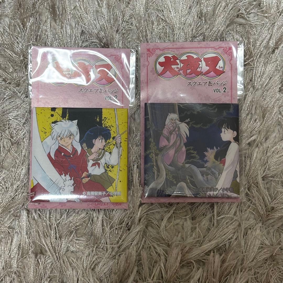 犬夜叉 スクエア缶バッジ ヴィレヴァン