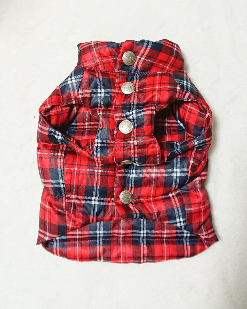 アトリエgg アトリエジジ タータンチェック ダウンベスト 2号