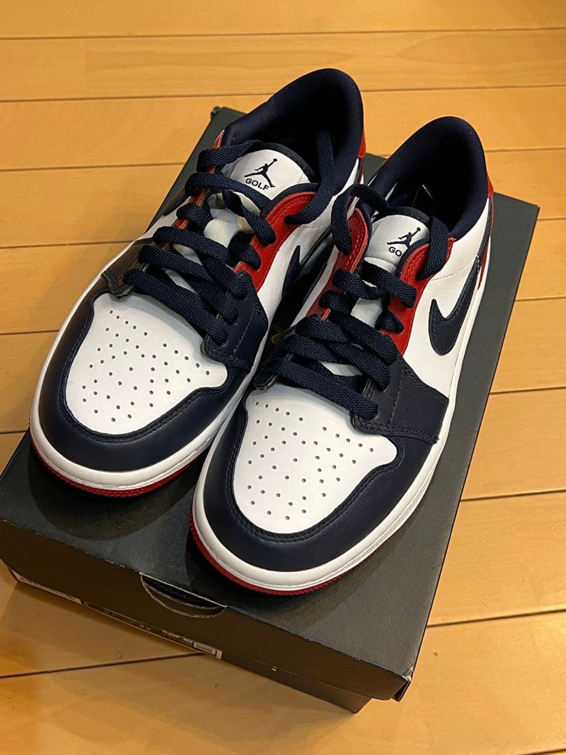 Nike Air Jordan 1 Low ホワイト/ネイビー/レッド