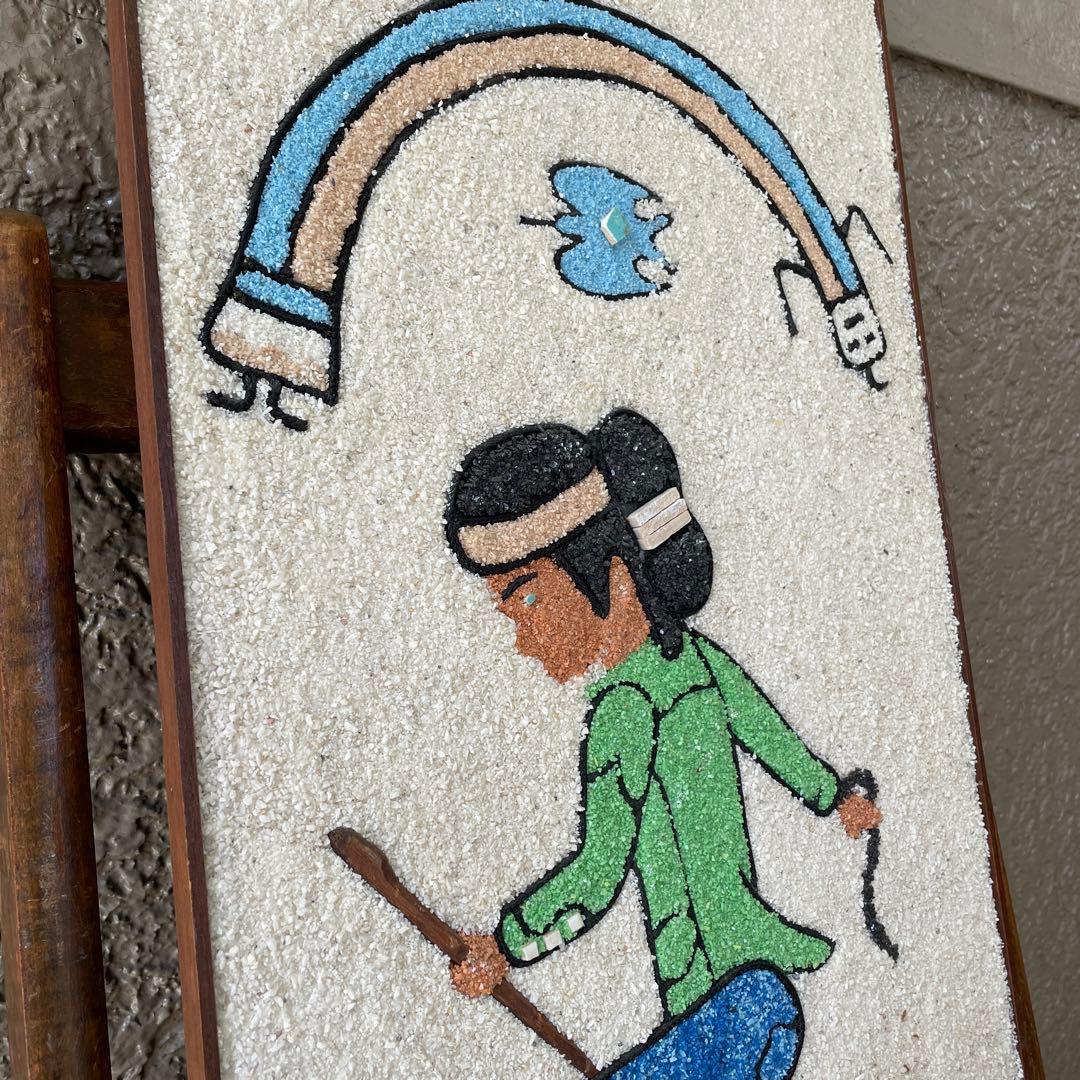 貴重BIG！アメリカアンティーク　精霊&インディアンの壁掛け　ネイティブUSA