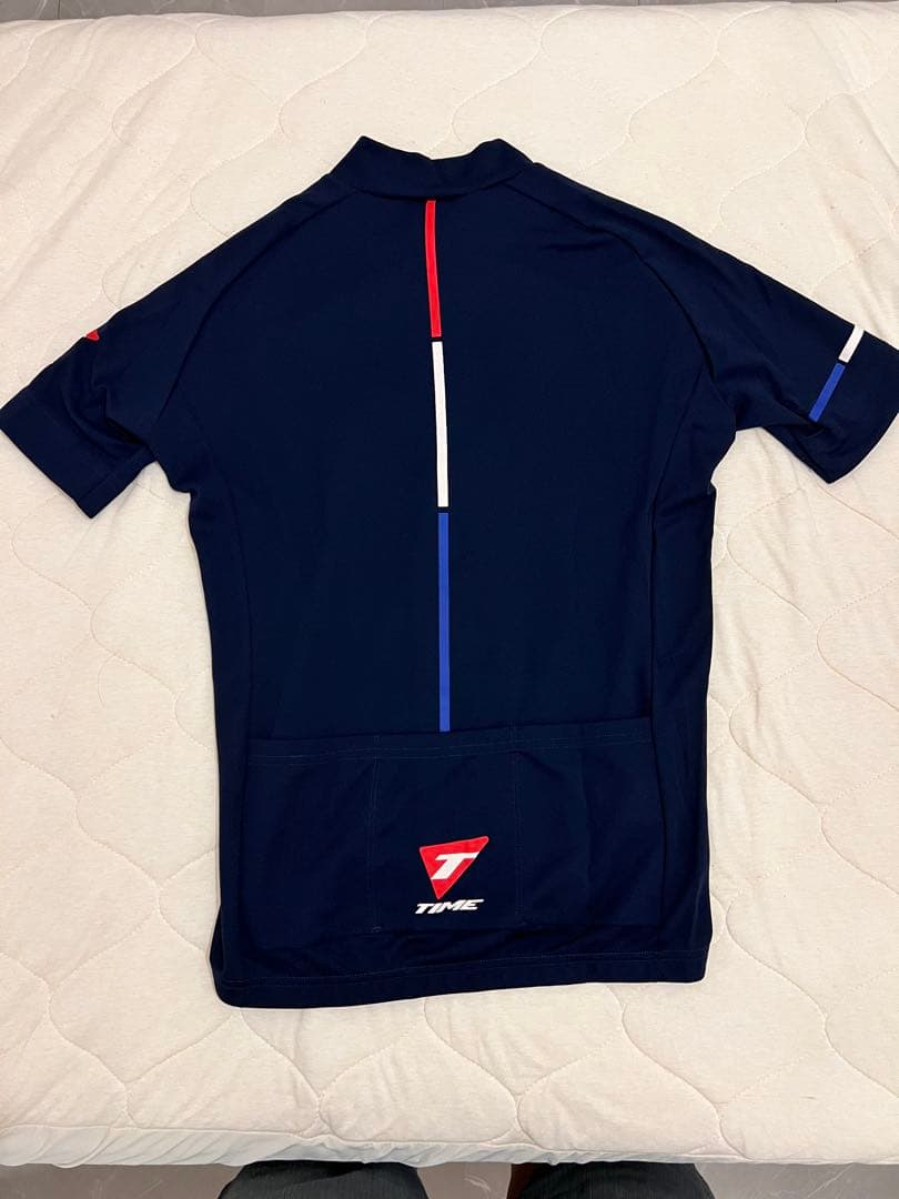 TIME サイクルジャージ ネイビー & ビブショーツ ブラック　上下セット