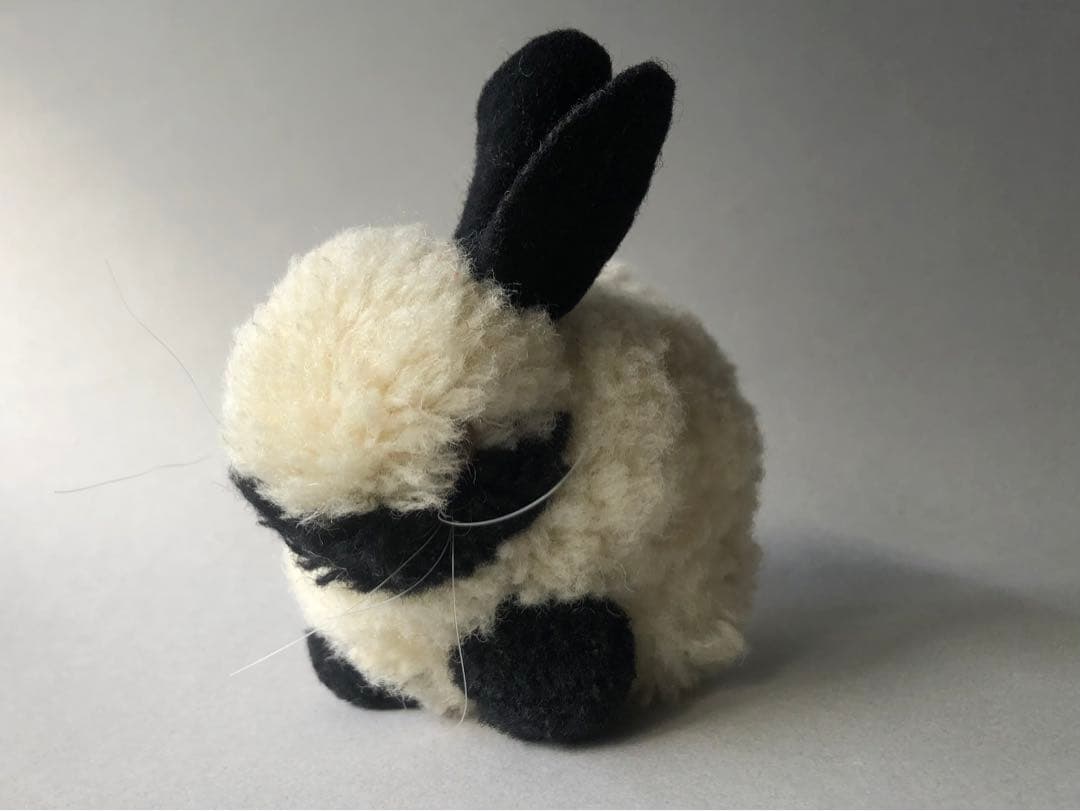 Steiff 　ポンポンウサギ白黒　大