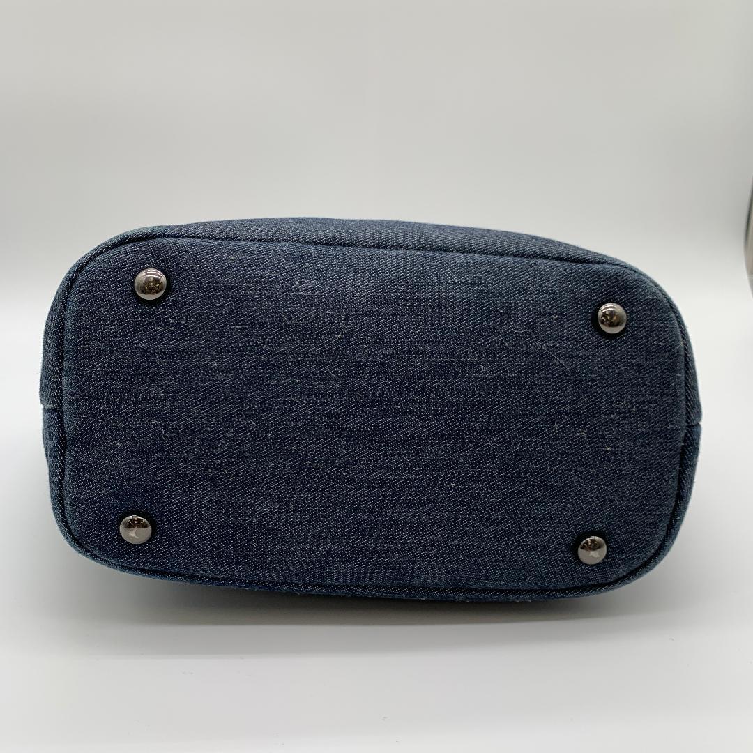 Hydrogen ハイドロゲン ハンドバッグ デニム スカルロゴ ペイズリー柄