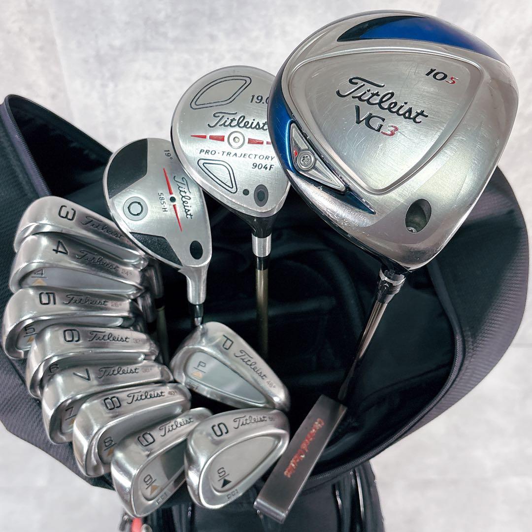 V926 タイトリスト ゴルフクラブ メンズ セット 14点 VG3 黒 赤