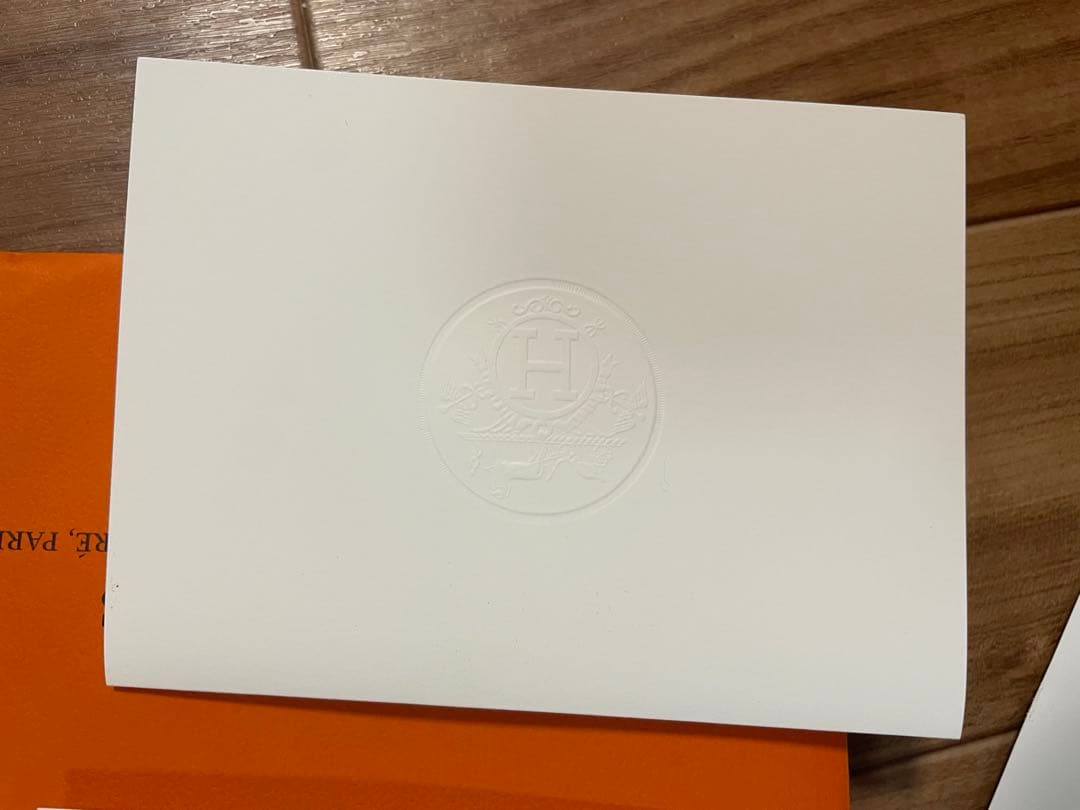 HERMES カレタオル 《アヴァロン》　ブルー・グラシエ　バースデーカード付