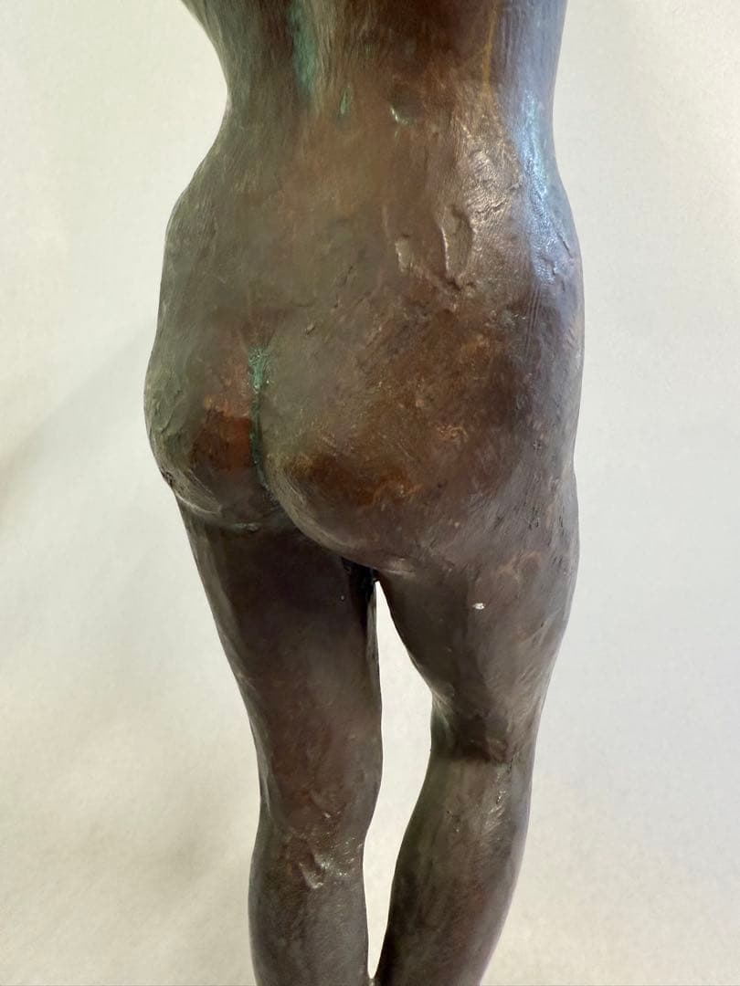 少女像　ブロンズ　 銅製 高46cm 重3300gサイン有　レア