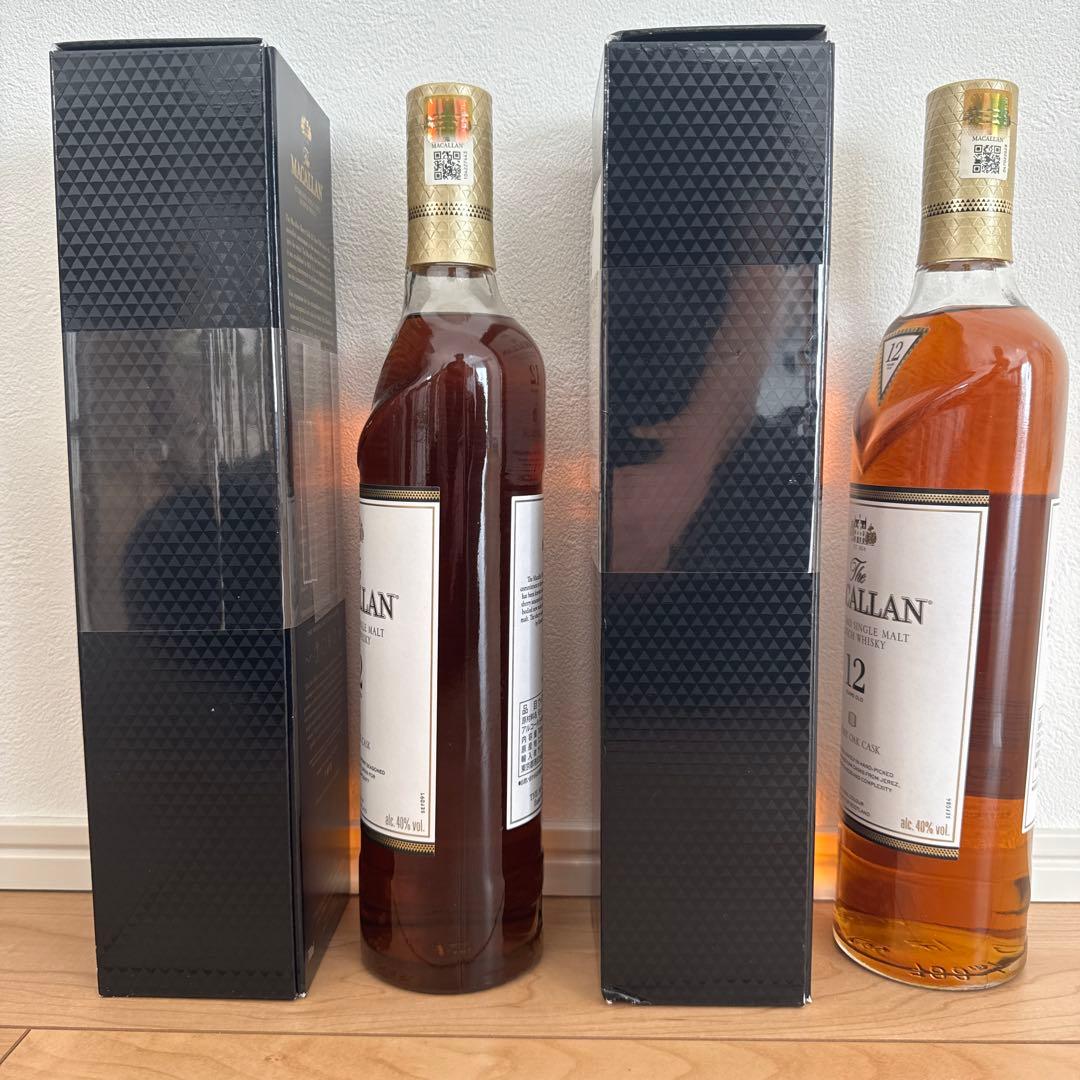 マッカラン12年 シェリーオークカスク 700ml 箱付2本セット