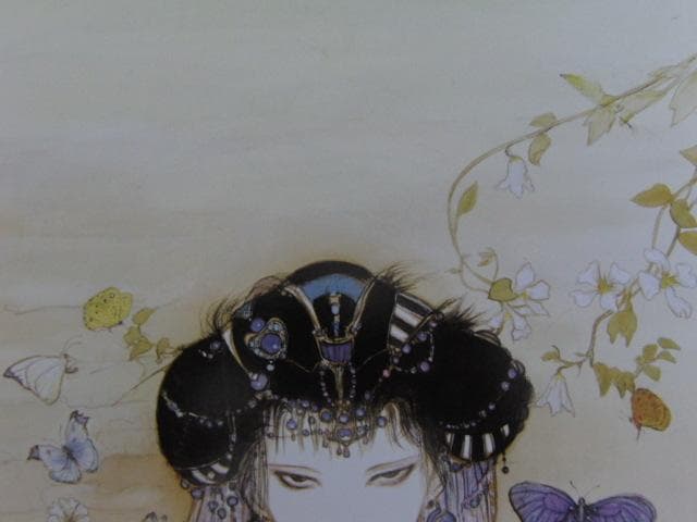 天野喜孝、【夜明け】、希少な大判額装用画集より、新品額装付、状態良好