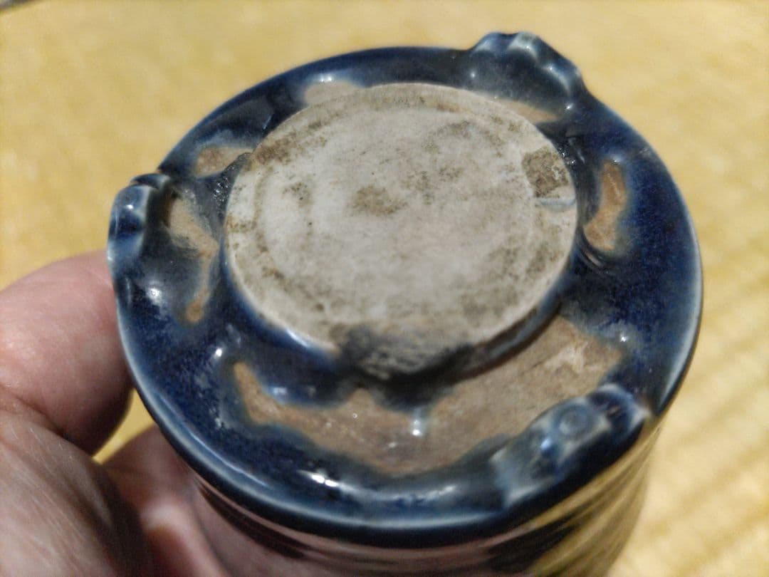 伊万里　瑠璃釉　香炉　江戸前期　無傷　初期伊万里？