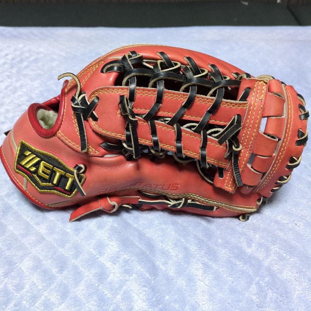 ZETT プロステイタス 軟式グローブ 赤