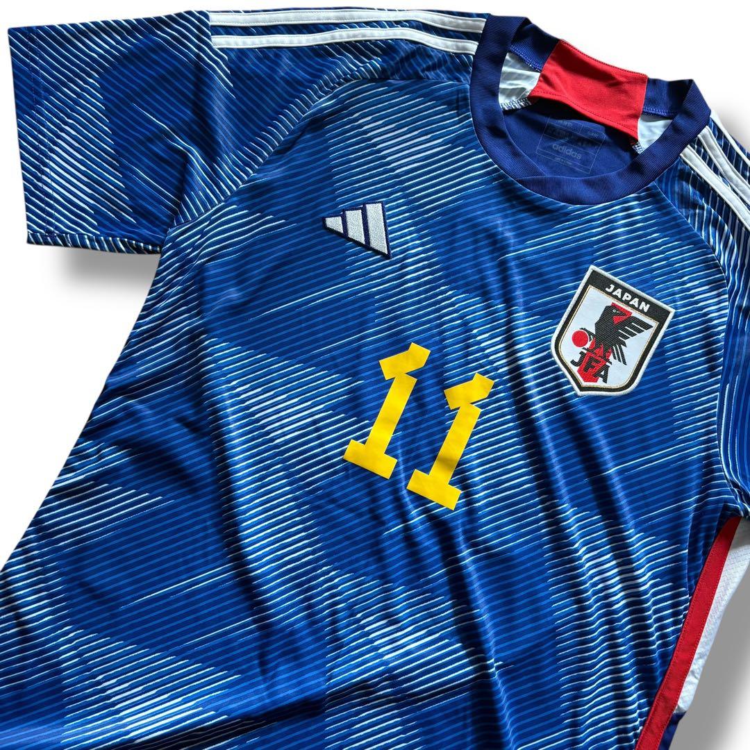 adidasサッカー日本代表 2022 W杯 ユニフォーム 久保建英 2XL