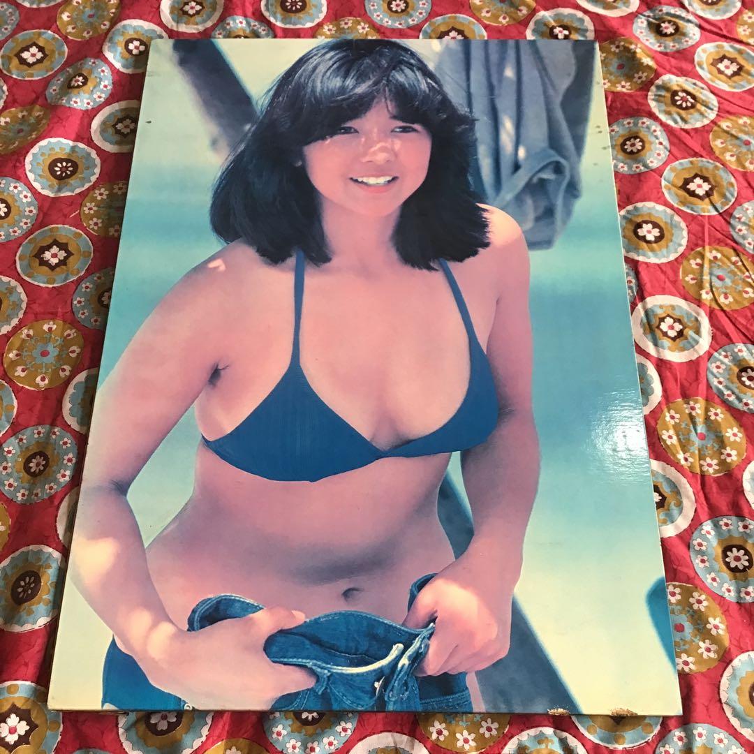 宮崎美子　ポスター　木製パネル　当時物