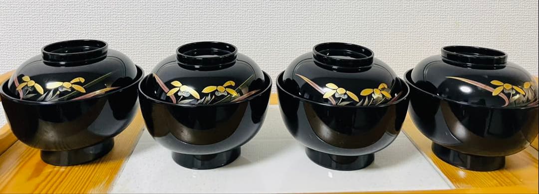 漆器 椀 4個セット　会津山田漆器会館