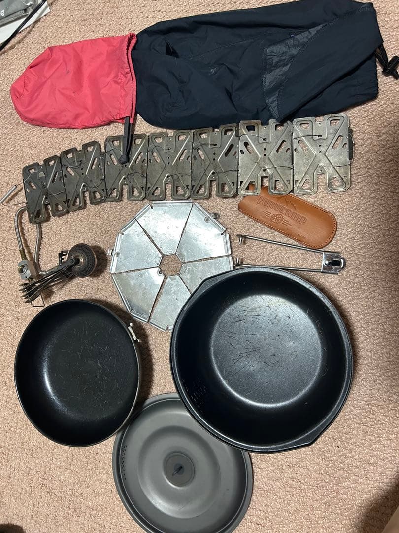 スノーピーククッカー、バーナーセット 収納袋 レザーとってカバー(ゆるキャン)