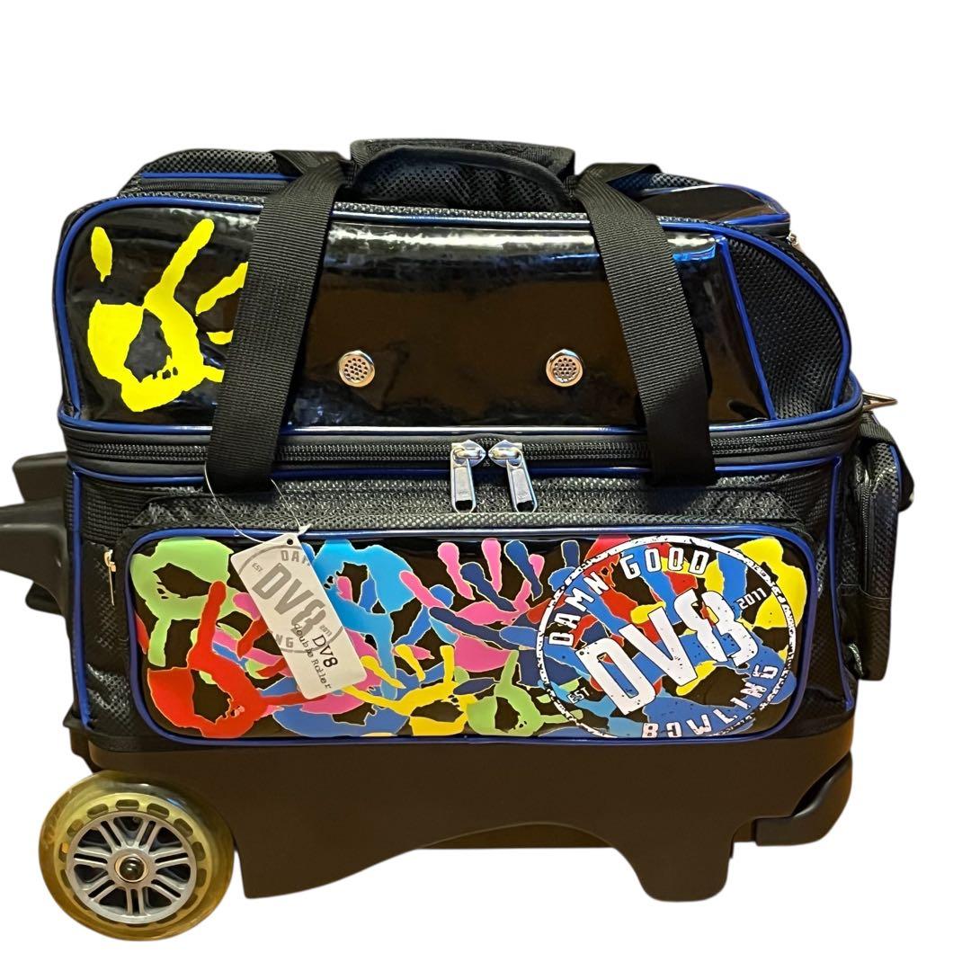 ボウリングバッグ 2個用 キャスター付き カラフル