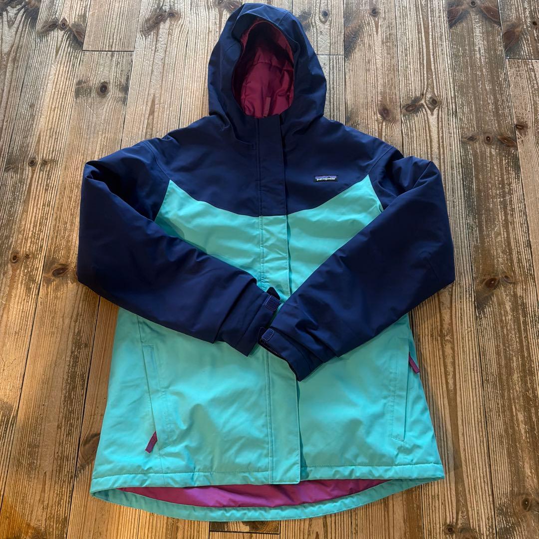 patagonia ジャケット XXL ネイビー　緑　スキー　スノーボード
