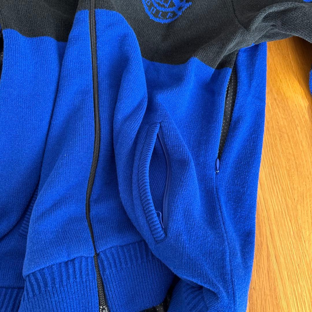 PEARLY GATES ジップアップセーター 青黒