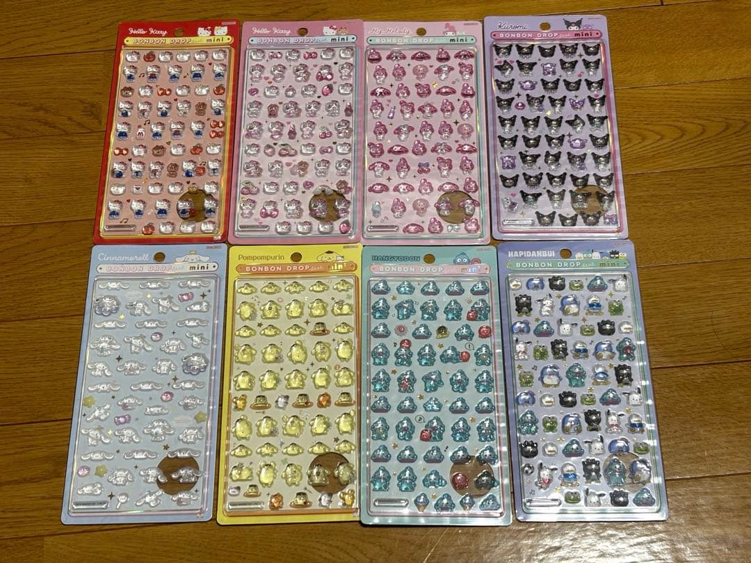 【正規品】サンリオ ボンボンドロップシールミニ フル8枚セット