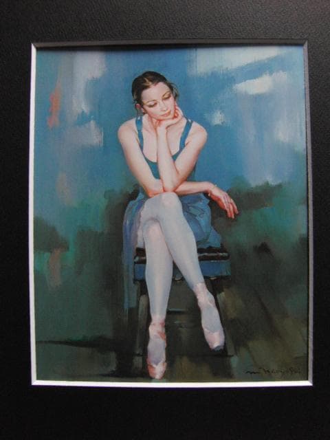 村山直儀、オクサーナの休息、希少な画集より、新品高級額、額装付