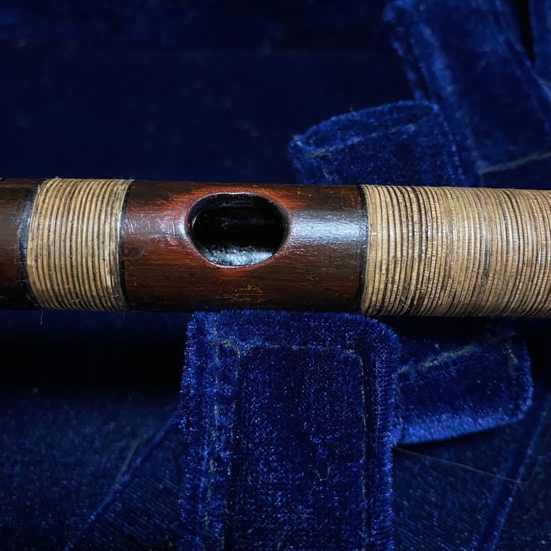 【極美品】篠笛 八本調子 （ドレミ調）眞風（しんぷう） 燻し煤竹