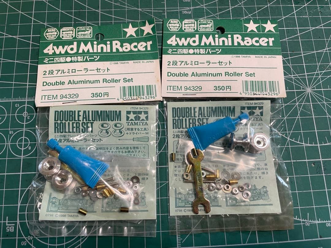 ミニ四駆　２段アルミローラーセット　2セット