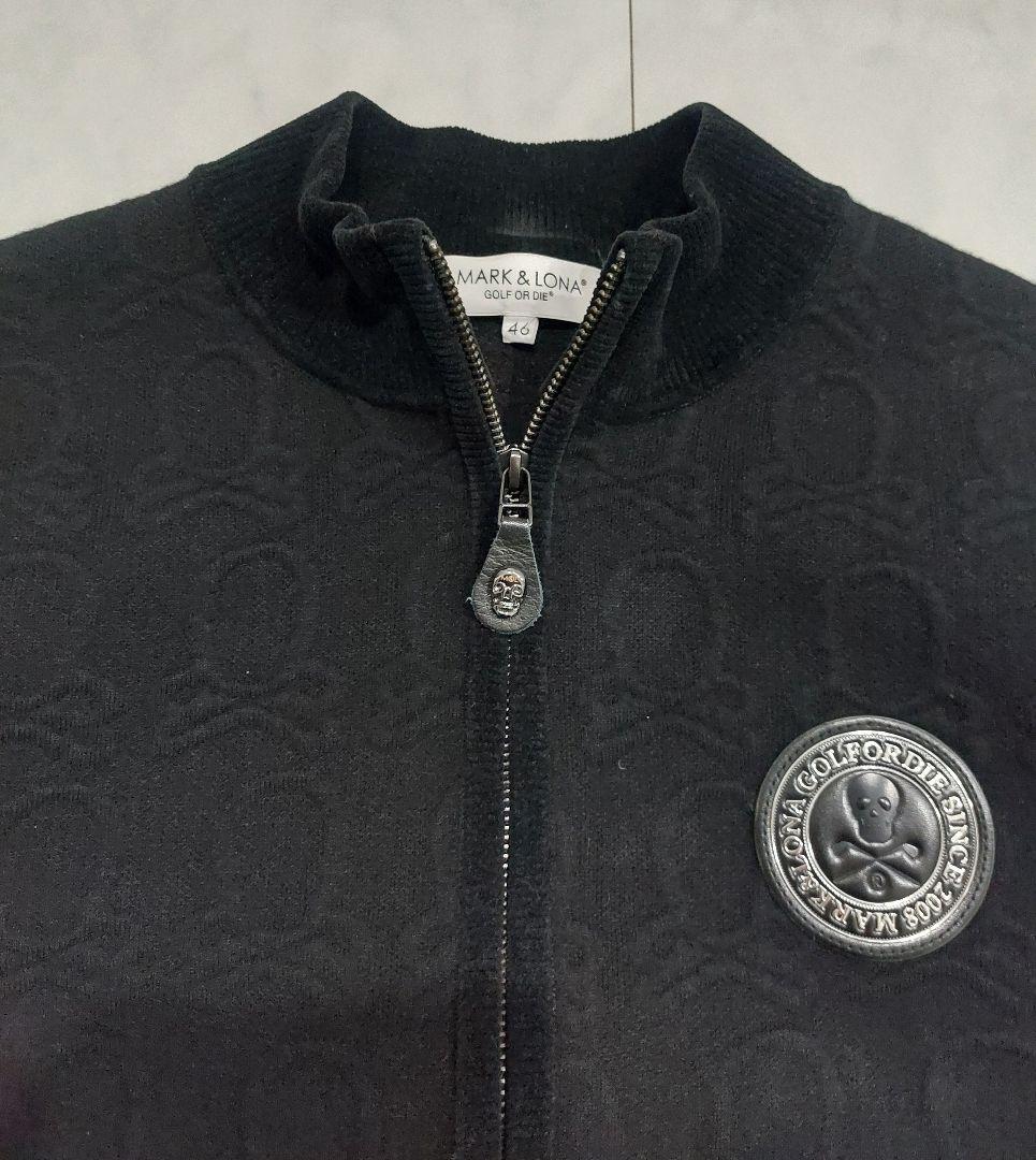 マークアンドロナ　ニット　セーター　ブルゾン　ゴルフ　メンズ　ブラック　46