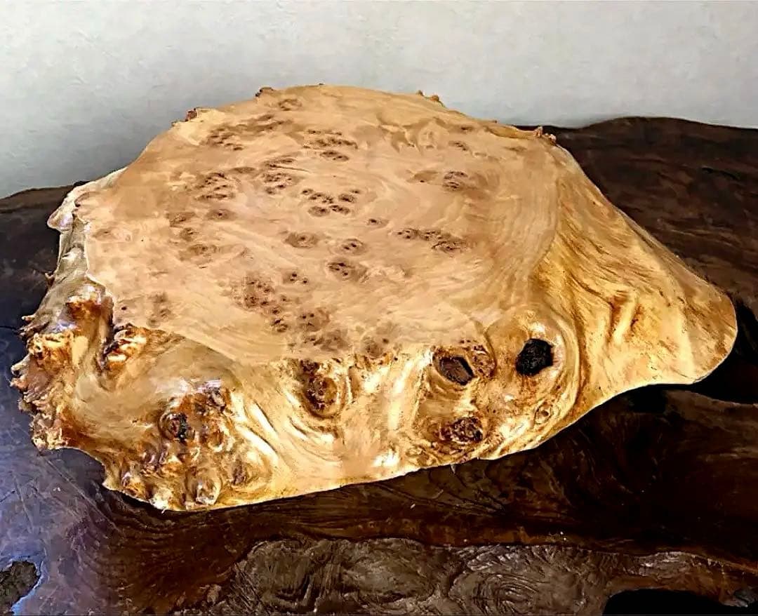 三足 高台 天然木 玉杢 葡萄杢 花台 香台 盆栽台