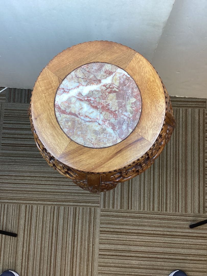 美品　花梨花台 高さ75.5cm 送料込み