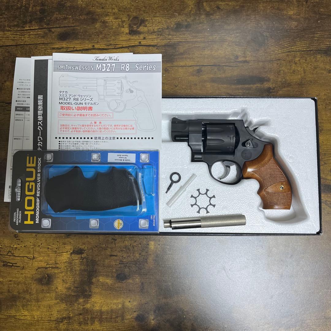 タナカワークスM327 R8 2インチ　モデルガン　HW ラバーグリップ
